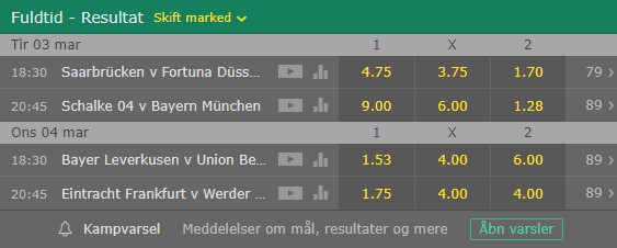DFB Pokal odds hos bet365