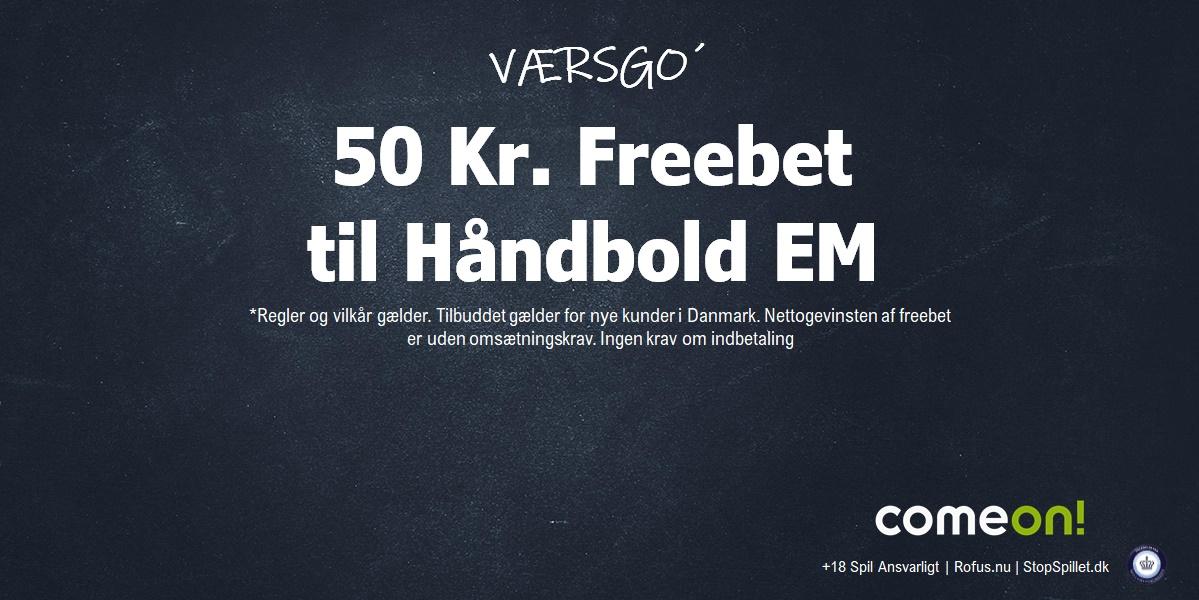 50 kroner freebet til Håndbold EM