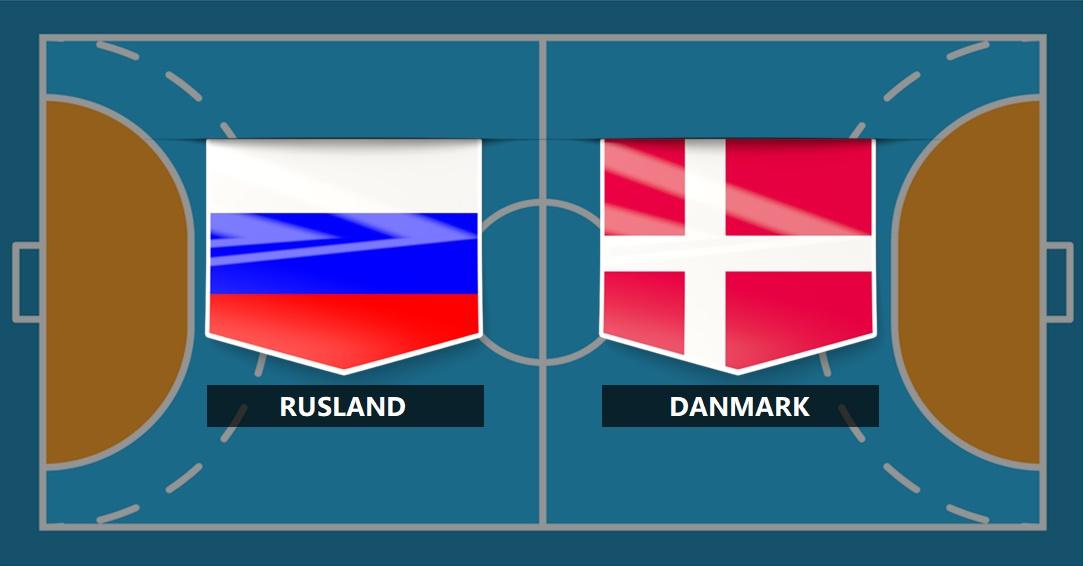 Rusland - Danmark ved EM i Herrehåndbold 2020