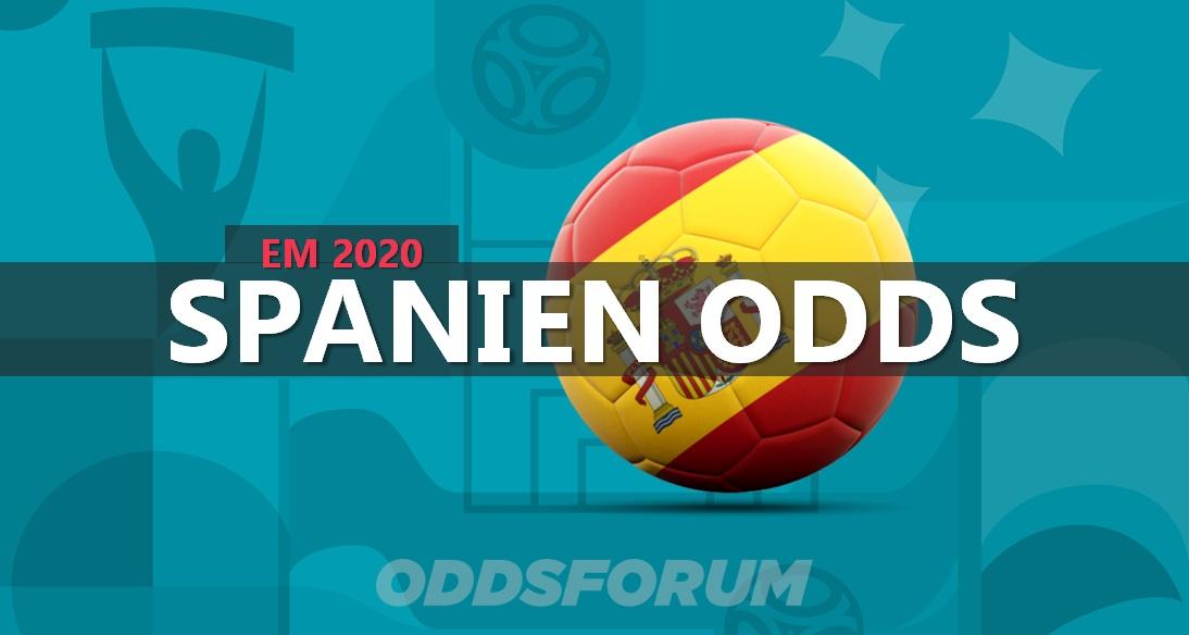 Spanien odds ved EM 2020 i fodbold