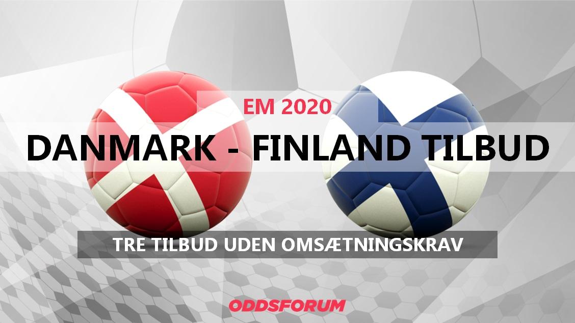 Bookmaker tilbud til Danmark mod Finland ved EM 2020