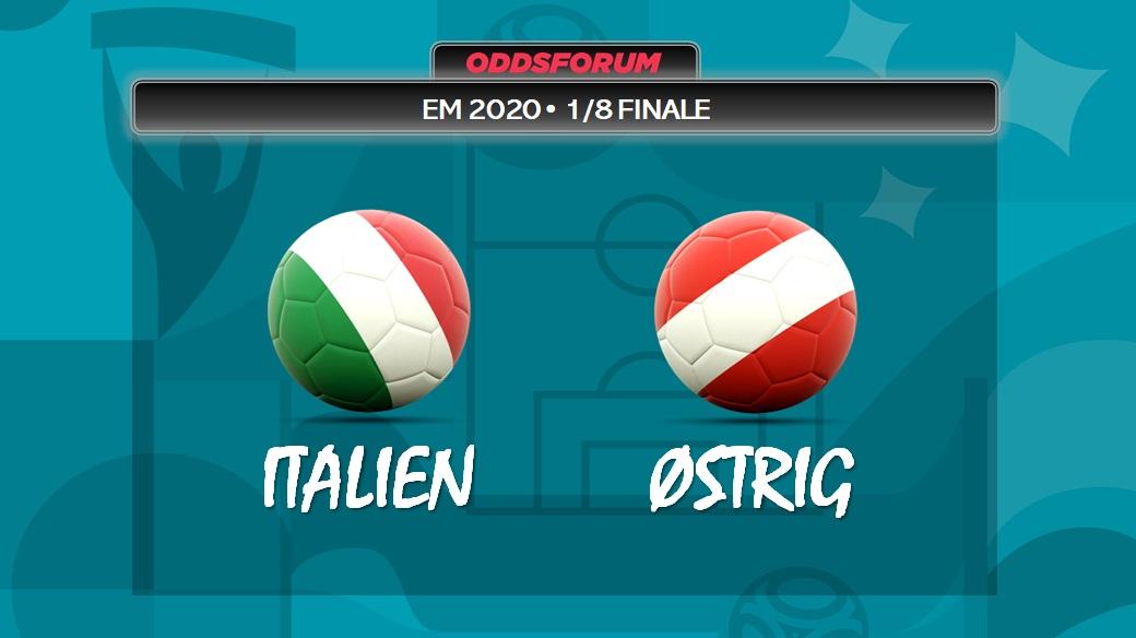 Italien vs Østrig 1/8-finale ved EM 2020 i fodbold