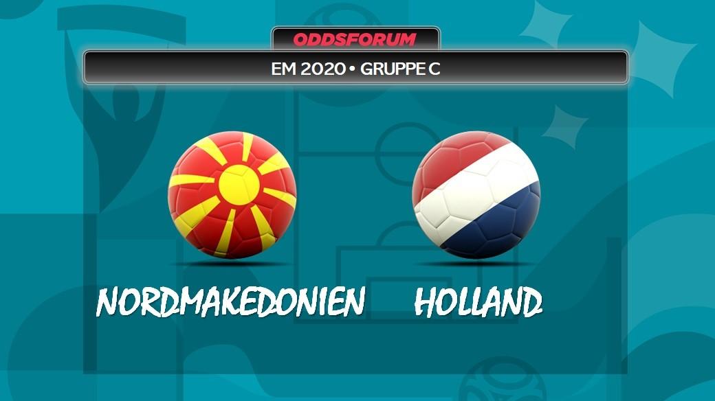 Nordmakedonien vs Holland ved EM 2020 i fodbold