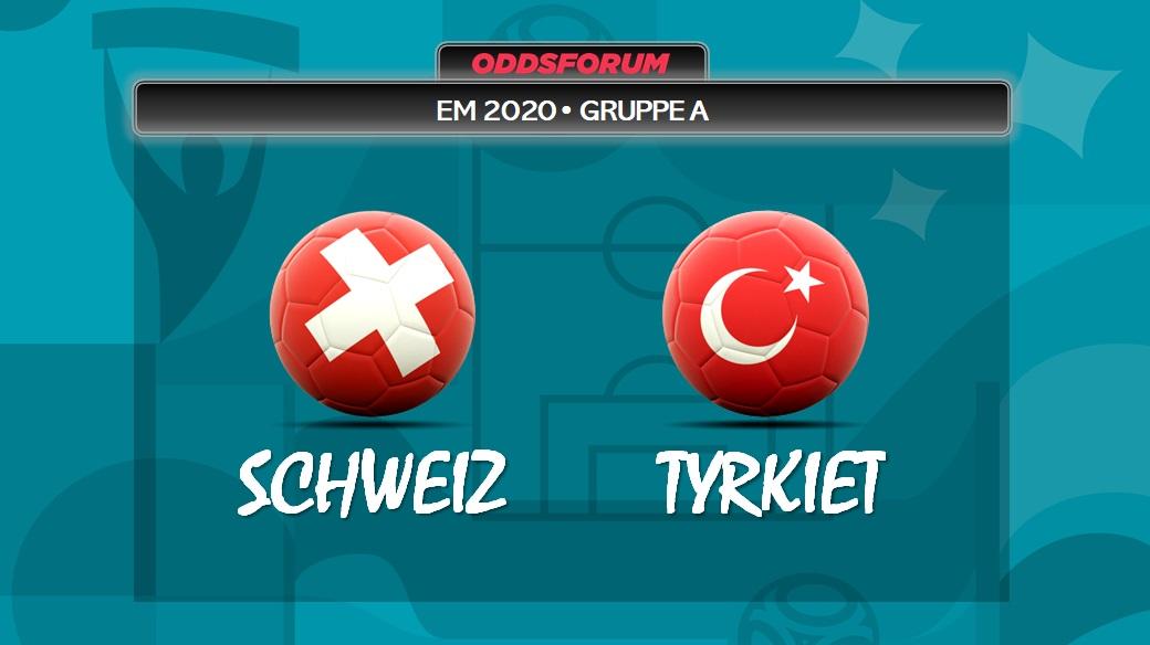 Schweiz vs Tyrkiet ved EM 2020 i fodbold