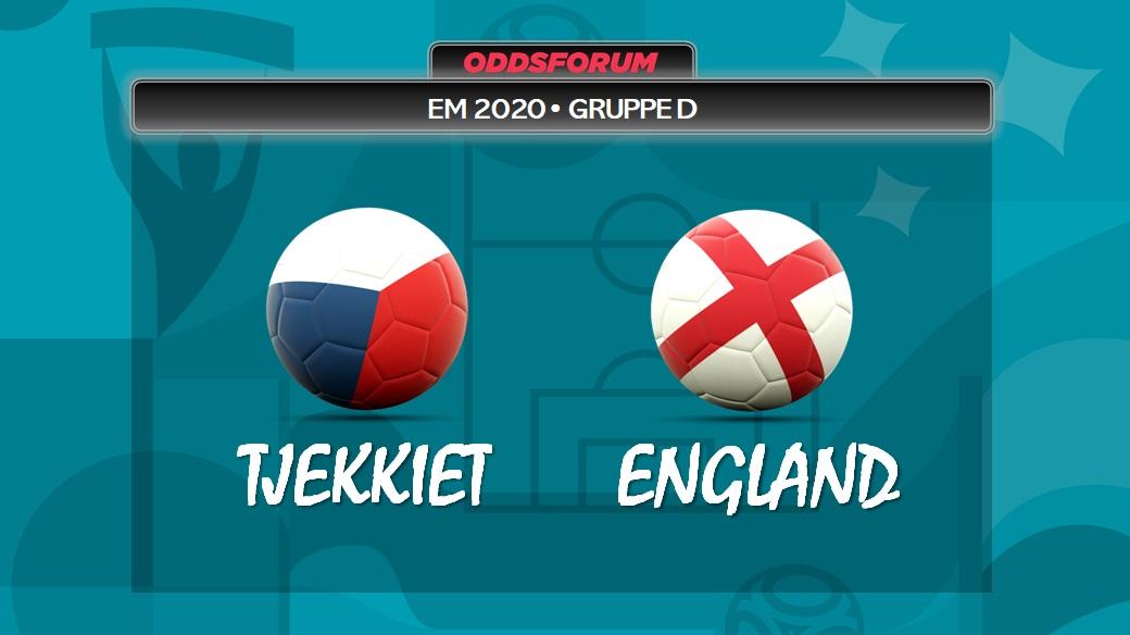 Tjekkiet vs England ved EM 2020 i fodbold