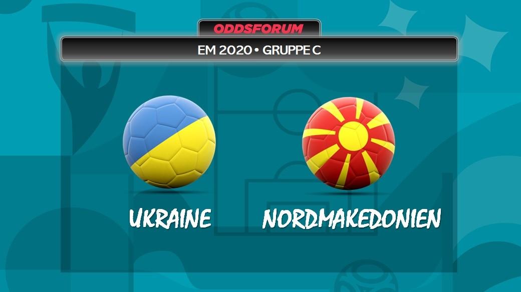 Ukraine vs Nordmakedonien ved EM 2020 i fodbold