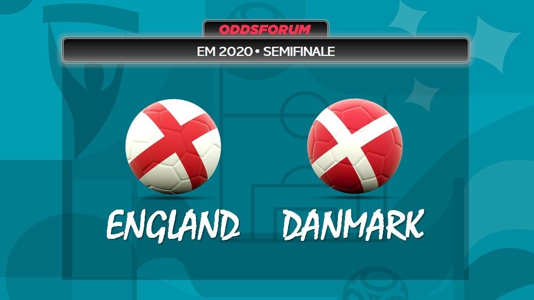 England vs Danmark i EM 2020 semifinalen i fodbold