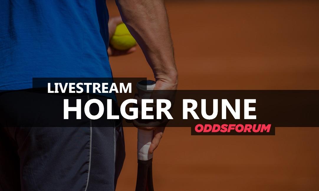 Holger Rune tennis livestream