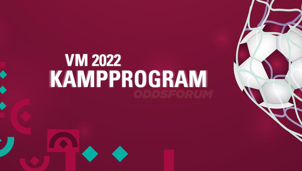 Kampprogram til VM i fodbold 2022 i Qatar