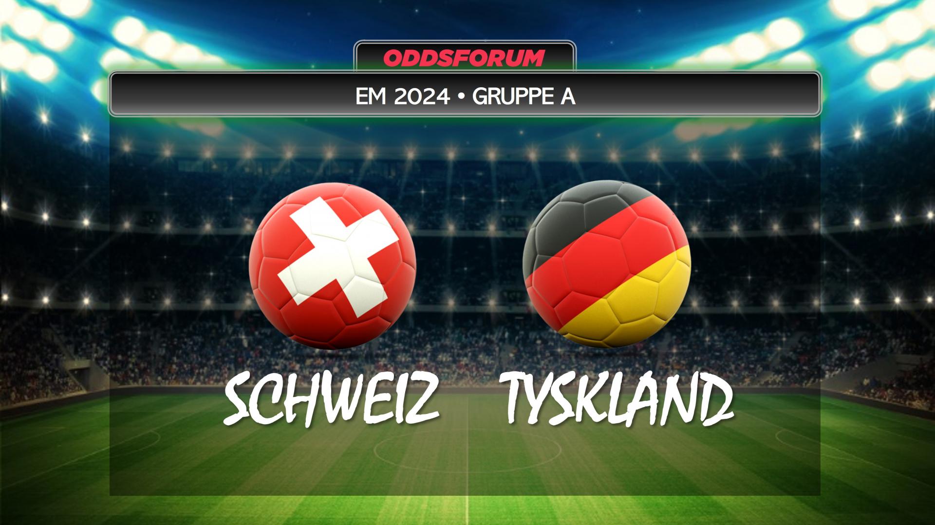 EM 2024 i fodbold. Schweiz mod Tyskland