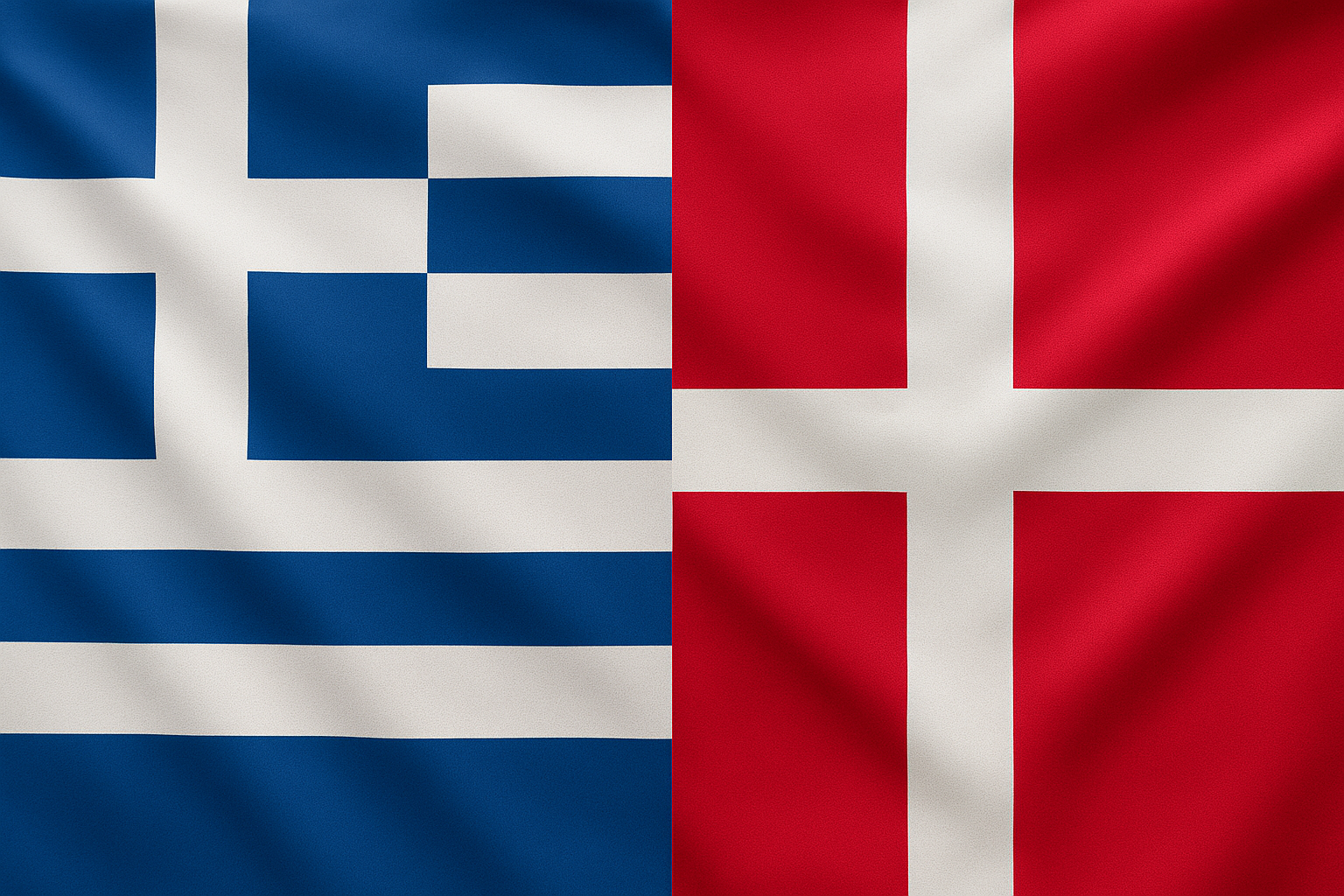 Grækenland vs Danmark flag