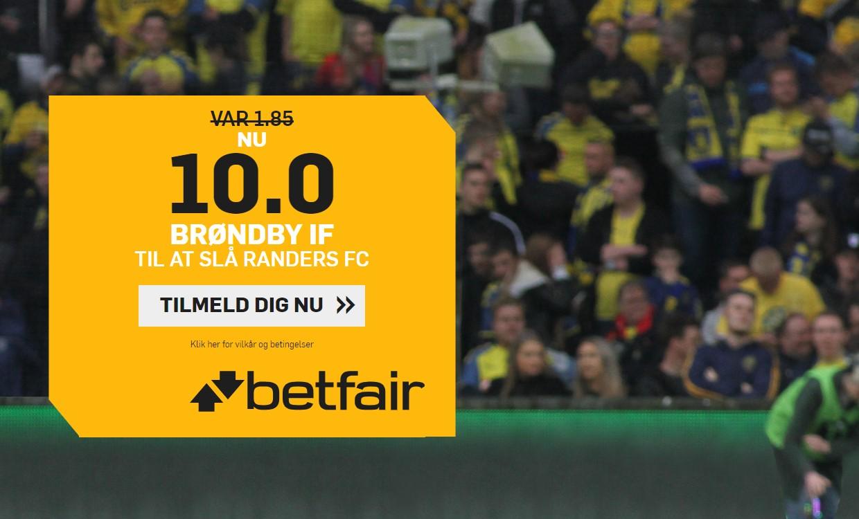 Brøndby - Randers odds tilbud: Få 10 gange pengene på BIF sejr