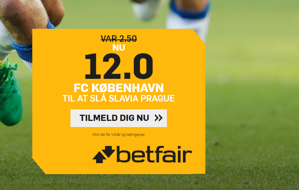 Forhøjet odds: Få 12.00 på FCK mod Slavia Prag