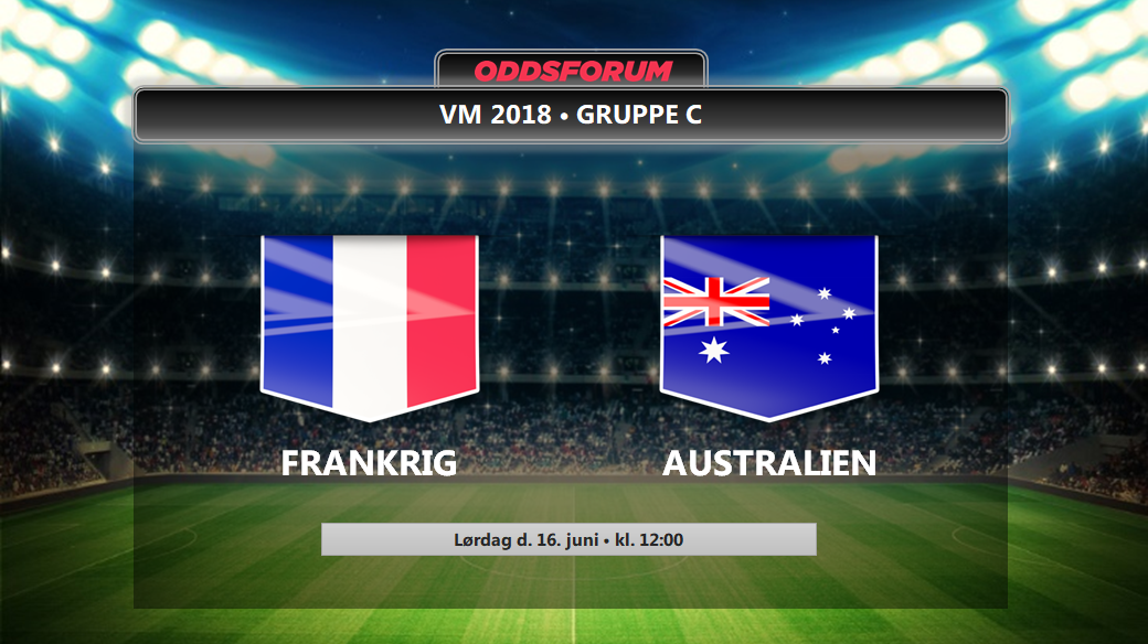 Frankrig - Australien odds: Her er de endelige startopstillinger