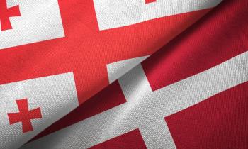 Georgien - Danmark flag
