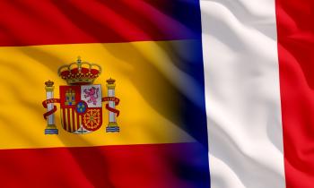 Spaniens og Frankrigs flag