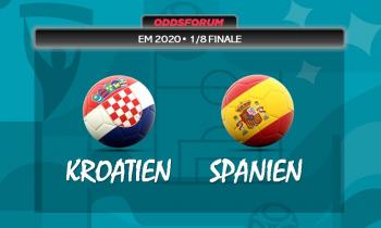 Kroatien vs Spanien ved EM 2020 i fodbold