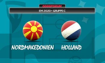 Nordmakedonien vs Holland ved EM 2020 i fodbold