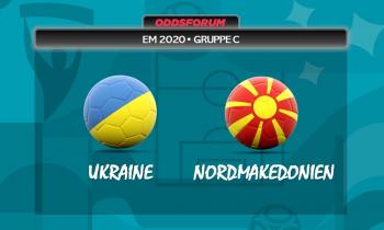 Ukraine vs Nordmakedonien ved EM 2020 i fodbold