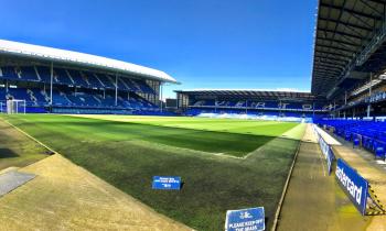 Goodison Park i Liverpool er hjemmebane for Everton FC