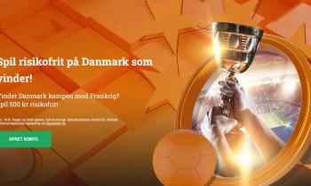 500 DKK risikofrit spil på Danmark mod Frankrig hos LeoVegas