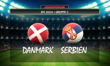 EM 2024 i fodbold. Danmark mod Serbien