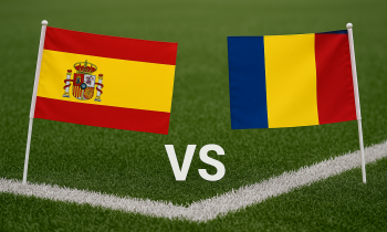 Spanien vs Rumænien flag