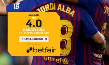 Spiller Barcelona sig i Champions League finalen? Få odds 4.00 hos Betfair