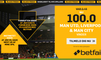BLACK FRIDAY odds tilbud: Man United, Man City og Liverpool-sejre til odds 100.00