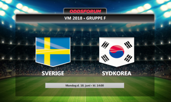 Sverige - Sydkorea odds: Se Startopstillinger og Livestream