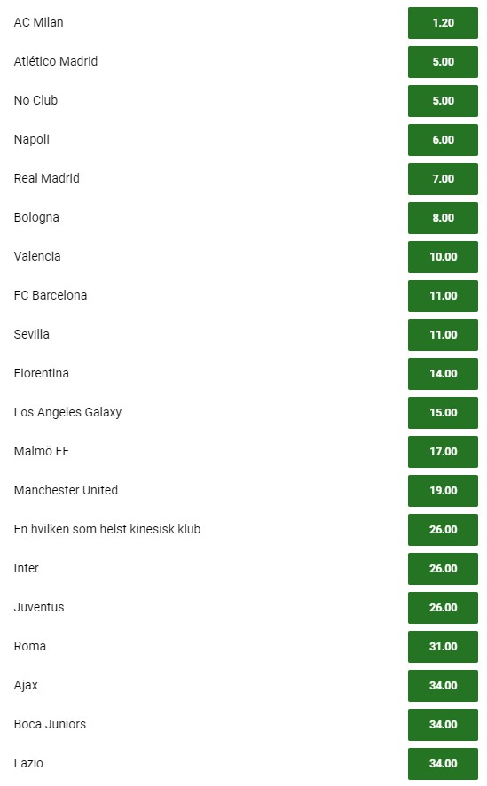 Zlatan transfer-odds
