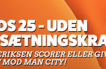 Spil 10 kr. på Christian Eriksen til odds 25.00 mod Man City